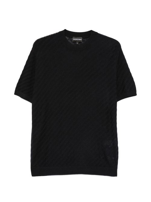 T-shirt in maglia uomo Emporio Armani navy EMPORIO ARMANI | EM004741AF24573UB109